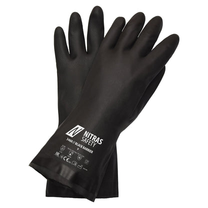 NITRAS BLACK BARRIER, guantes de protección química, negro
