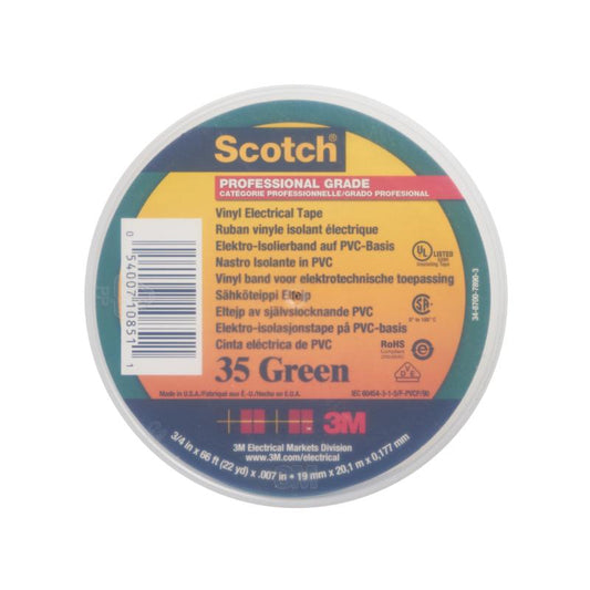 Cinta aislante eléctrica de vinilo 3M™ Scotch® 35