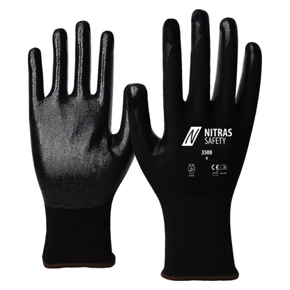 Guantes de nailon NITRAS, negros