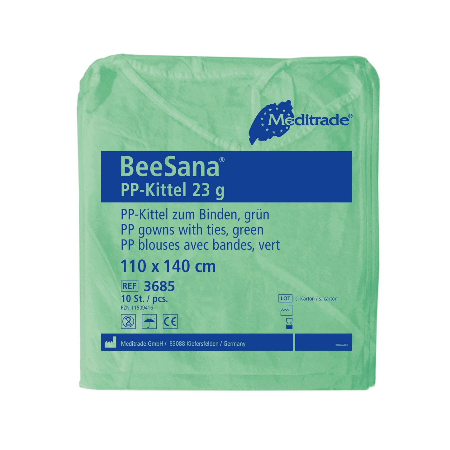 BeeSana® PP beskyttelsesfrakk for ansatte og besøkende 10 stk