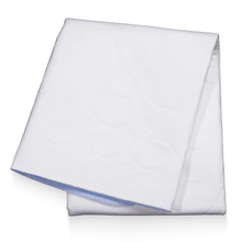 AMPri MED-COMFORT protector de cama lavable 75 x 90 cm, azul/blanco | Paquete (1 pieza)