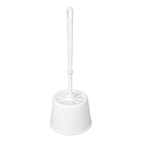 The Nölle Profi Brush toilet set (Ø 75 mm), featuring white PP bristles and a black dirt-trapping zone, comes with a holder—perfect for hygienic toilet cleaning. By Nölle Profi Brush Bürsten- & Pinseltechnik e.K.