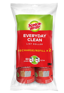 Rodillo de pelusa de repuesto Scotch-Brite™ Everyday Clean, 30 hojas, paquete de 2 | Paquete (2 piezas)