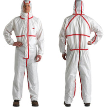 Traje de protección 3M™ 4565, blanco + rojo, tipo 4/5/6