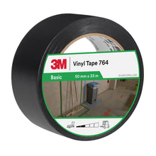 Cinta de PVC de uso general 3M™ 764, negra, 50 mm x 33 m, 0,13 mm, envuelta individualmente | Paquete (1 rollo)
