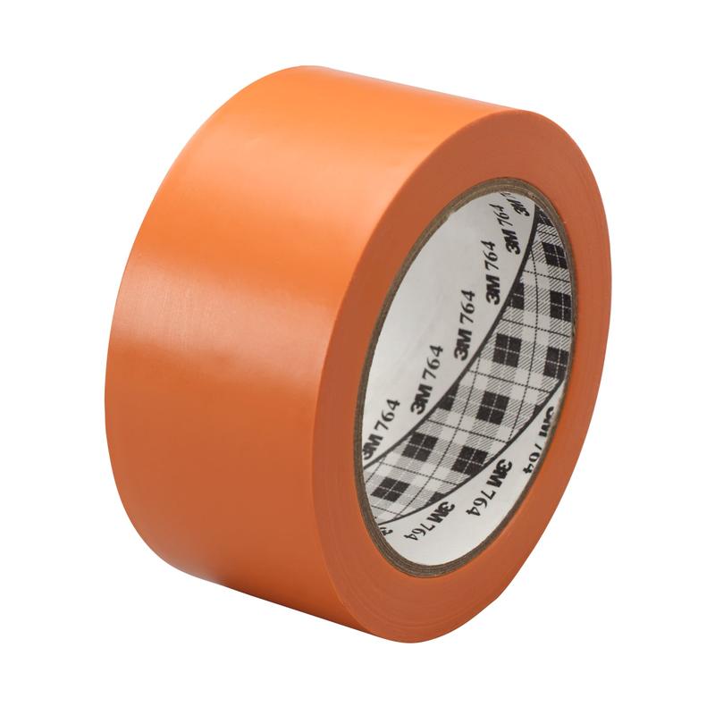 Cinta de PVC de uso general 3M™ 764, naranja, 50 mm x 33 m, 0,13 mm | Paquete (1 rollo)