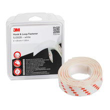 3M™ krok-og-løkketape SJ352B, Hvit, 25 mm x 1,25 m, 4,4 mm, Blister IPC | Pakke (1 rull)