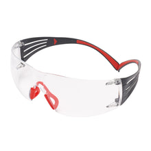Gafas de seguridad 3M™ SecureFit™ 400, patillas rojas/grises, revestimiento antivaho/antirrayas Scotchgard™ (K&N), lentes transparentes, SF401SGAF-RED-EU | Paquete (1 pieza)