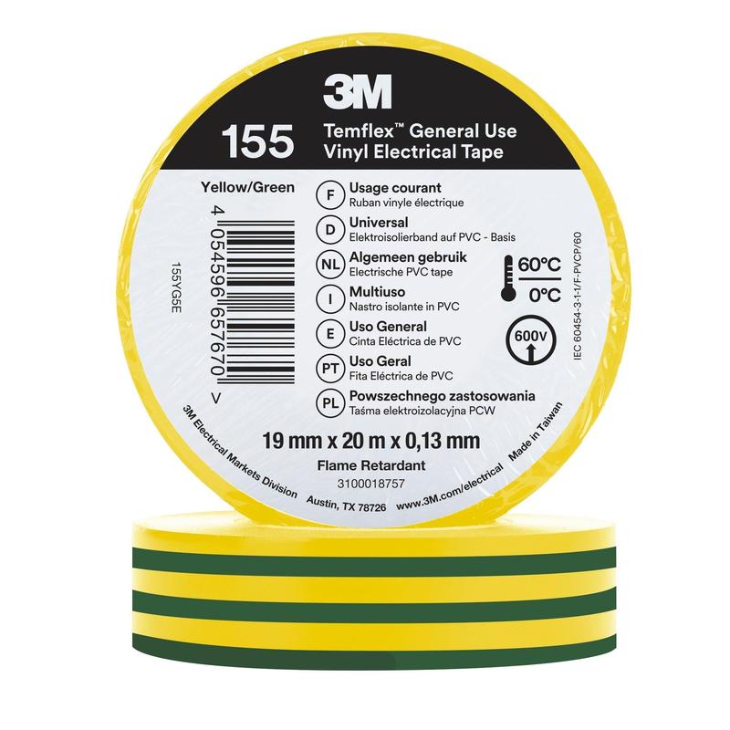 3M™ Temflex™ Vinyl Insulation Tape 155 - 19mm x 20m