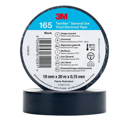 3M™ Temflex™ Vinyl elektrisk tape 165, svart