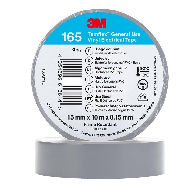 3M™ Temflex™ Vinyl elektrisk tape 165 grå