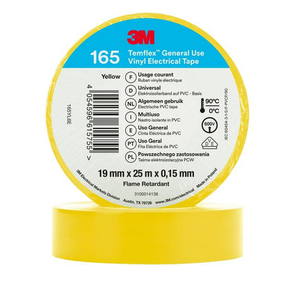 3M™ Temflex™ Vinyl elektrisk tape 165 gul