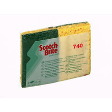 Scotch-Brite™ Cellulose Sponge 740, Grønn/Beige, 131 mm x 88 mm, 10/pakning, 24pakning/koffert, 240 stk/koffert | Pakke (10 stk)