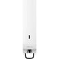 The CWS ParadiseLine Foam Soap Dispenser Foam Slim including panel in white is a wall-mounted dispenser with a viewing window and black handle. Perfect for hygienic hand washing, with the brand logo "CWS" on the front.