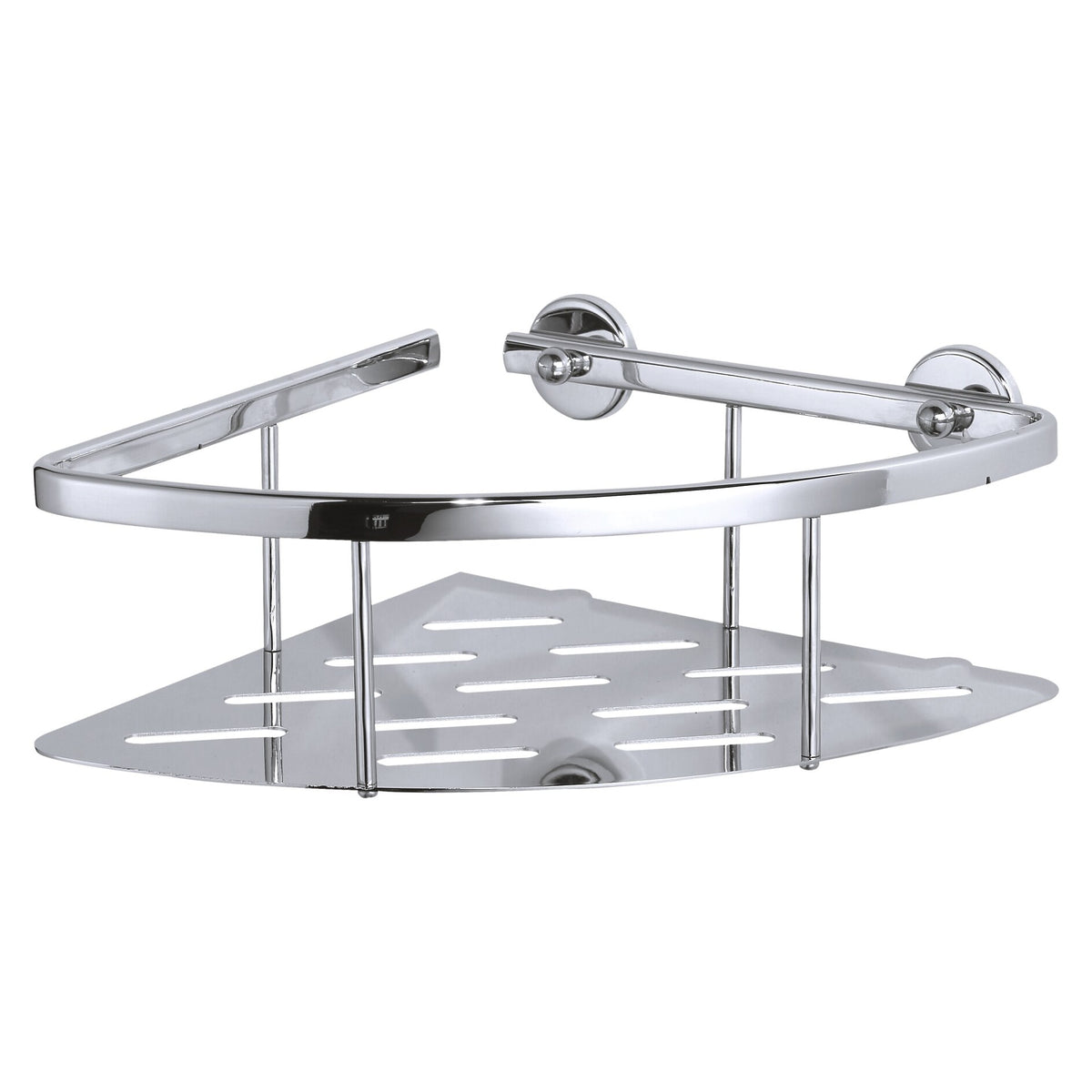 Estante de esquina para ducha tesa ALUXX, de un solo nivel, de aluminio, cromado, con fijación adhesiva