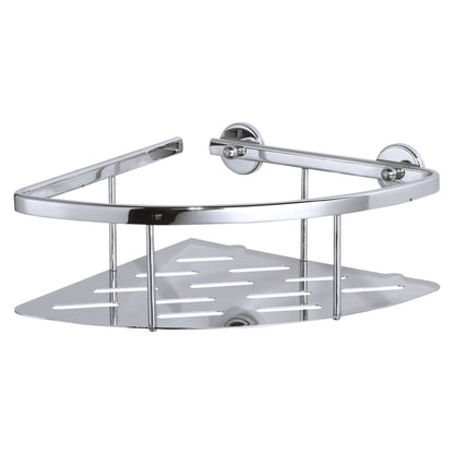 Estante de esquina para ducha tesa ALUXX, de un solo nivel, de aluminio, cromado, con fijación adhesiva