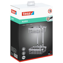 Estante de ducha tesa ALUXX sin necesidad de taladrar, de dos niveles, cromado, con solución adhesiva incluida