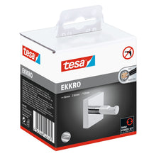 tesa Ekkro Coat Hook, Chrome-Plated, Includes Adhesive Solution