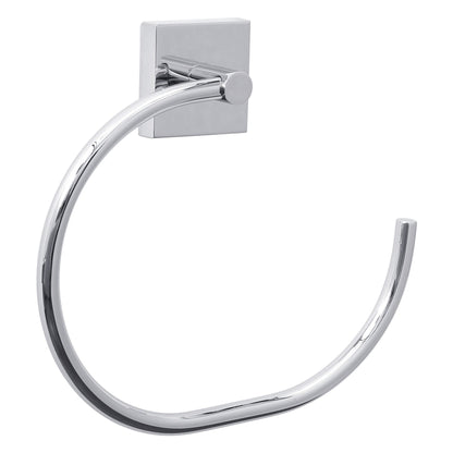 tesa Ekkro Towel Ring, Chrome-Plated, Includes Adhesive Solution