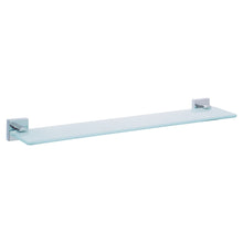 tesa Ekkro Bathroom Shelf, Chrome-Plated, Satin-Finish Glass, Adhesive Mount