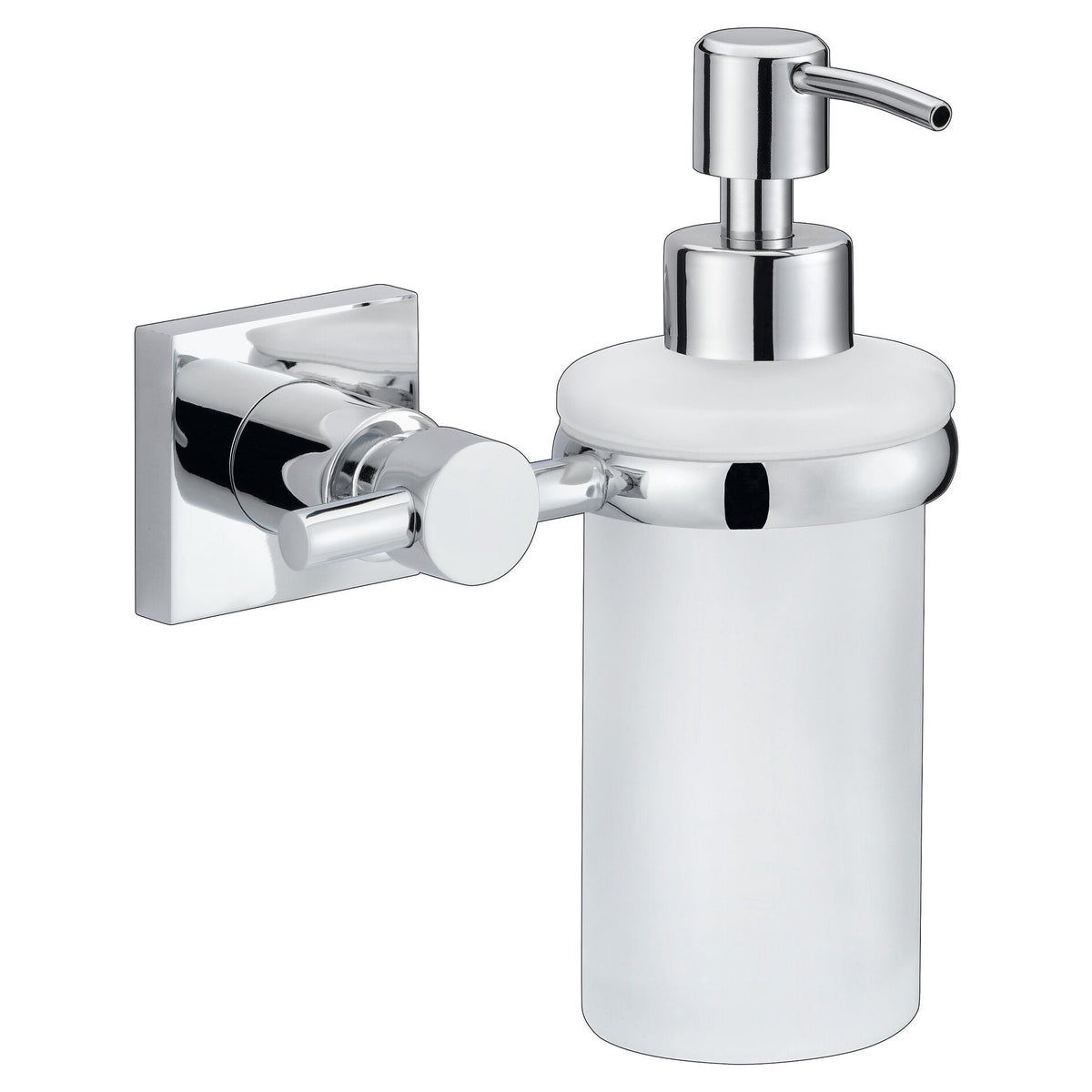 Dispensador de jabón tesa Hukk, montaje en pared, cromado, solución adhesiva