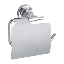 tesa Luup Toilet Paper Holder with Lid, Includes Adhesive Solution