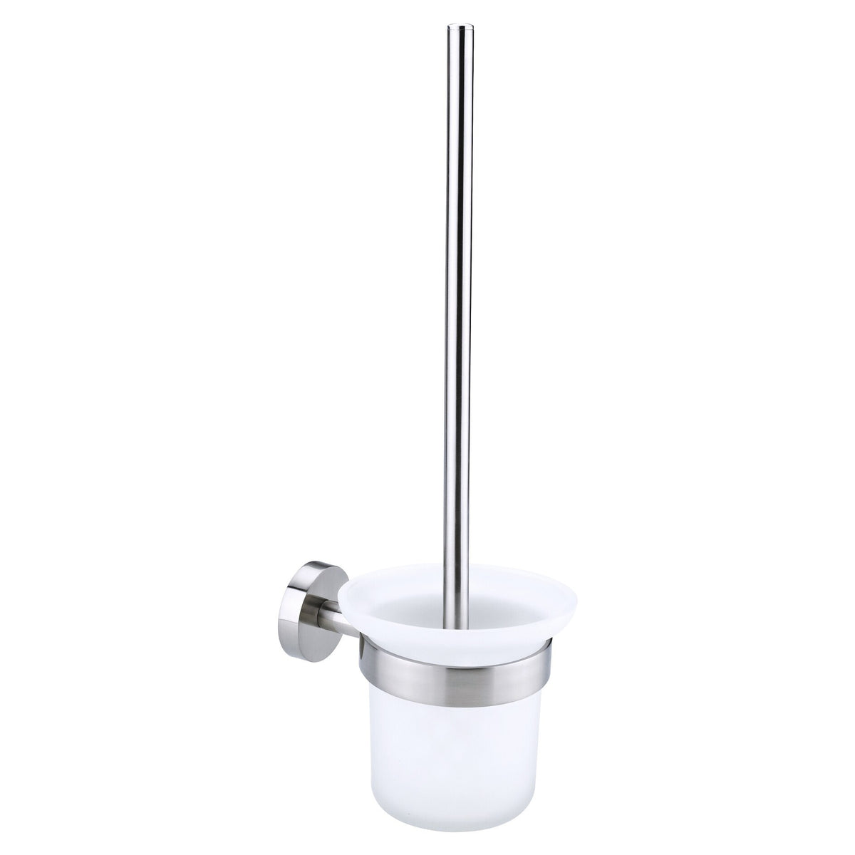 Cepillo para el baño tesa MOON, aspecto de acero inoxidable, con solución adhesiva incluida
