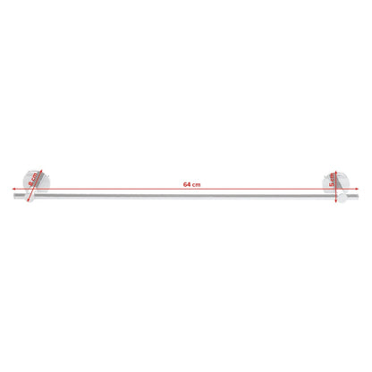 tesa SMOOZ Single-Arm Bath Towel Rack, Chrome-Plated, Self-Adhesive – Dimensions