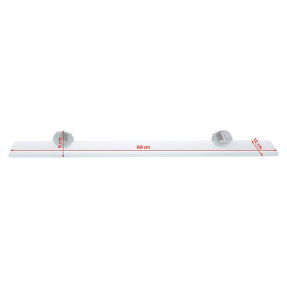 Soporte para cristal tesa SMOOZ, cromado, cristal satinado, solución adhesiva – Dimensiones