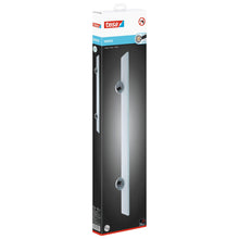 tesa SMOOZ Glass Shelf, Chrome-Plated, Satin-Finish Glass, Adhesive Solution
