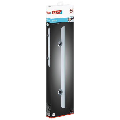 Soporte para cristal tesa SMOOZ, cromado, cristal satinado, solución adhesiva