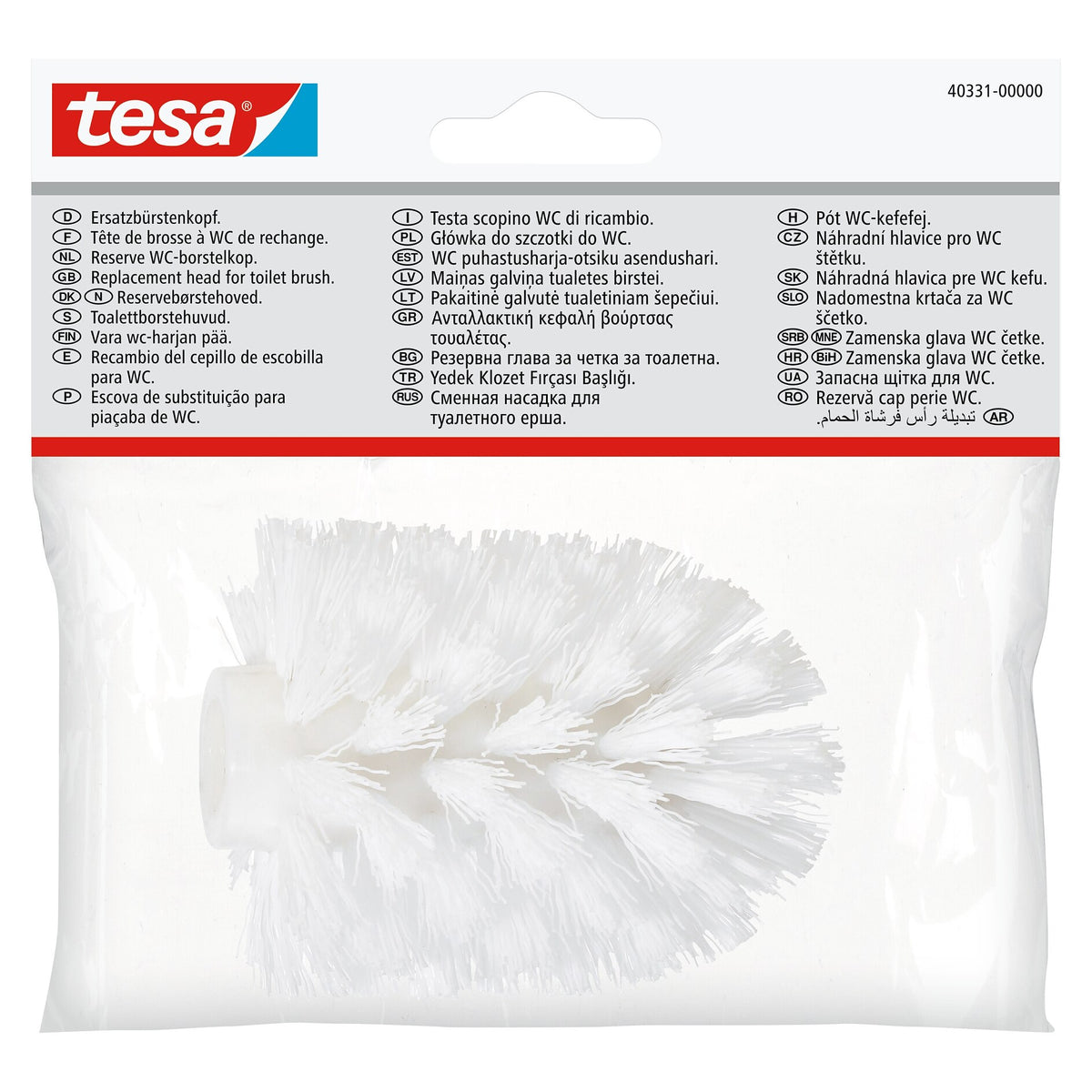 Cabezal de recambio de tesa para escobilla de baño: Blanco, Deluxxe, Elegaant, Exxcellent, Ekkro, Hukk, Klaam, Loxx, Luup o Smooz