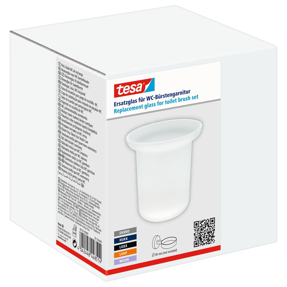 Cristal de recambio de tesa para los escobillos de baño Ekkro, Hukk, Loxx, Luup y Moon