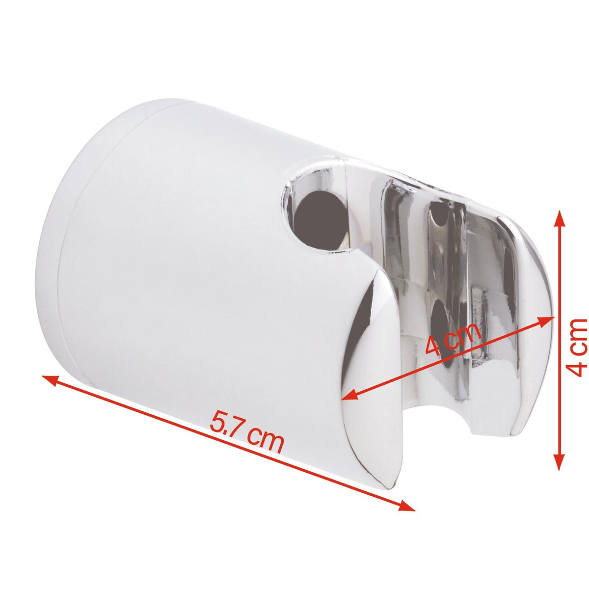tesa SPAA Showerhead Holder, Chrome-Plated, Includes Adhesive Solution