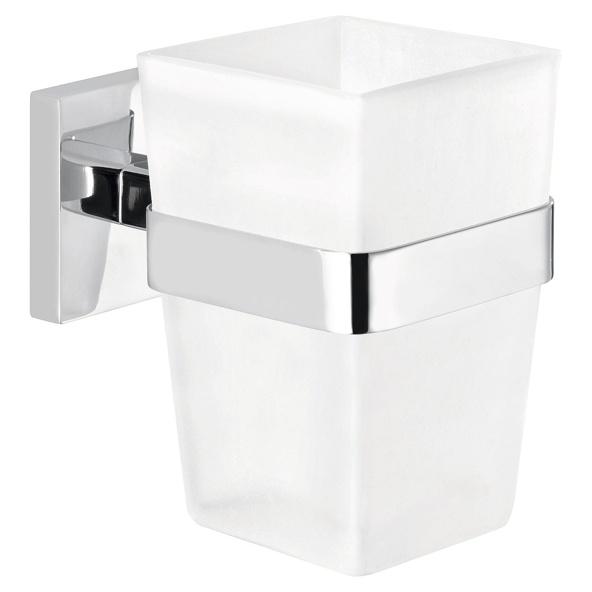 tesa DELUXXE Toothbrush Holder, Elegant Design, Includes Adhesive Solution