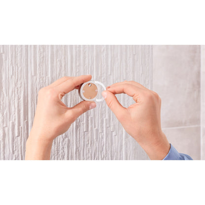 Anilla para toallas tesa EXXCLUSIV, aspecto de acero inoxidable, con solución adhesiva incluida – Instrucciones de uso