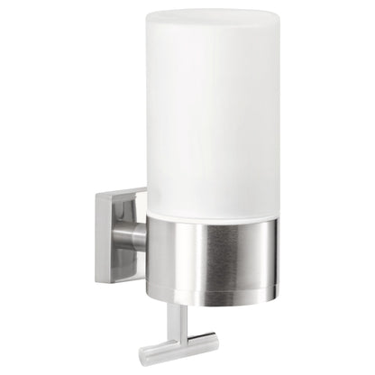 Dispensador de jabón tesa EXXCLUSIV, acabado en acero inoxidable, con solución adhesiva incluida
