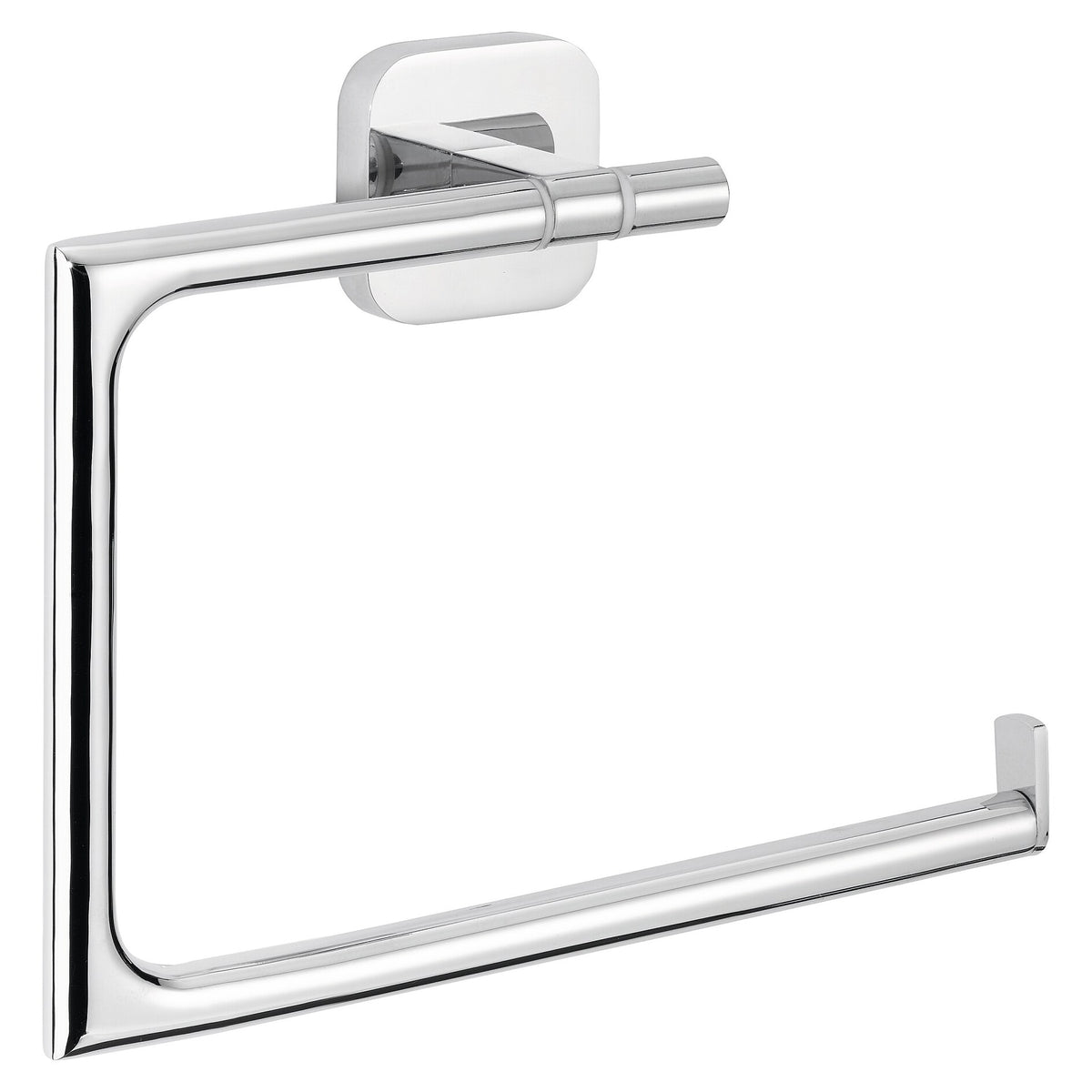 tesa ELEGAANT Towel Ring, Metal, Chrome-Plated, Includes Adhesive Solution