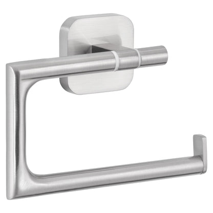 tesa Esteetic Toilet Paper Holder, Stainless Steel Look, Adhesive Mount