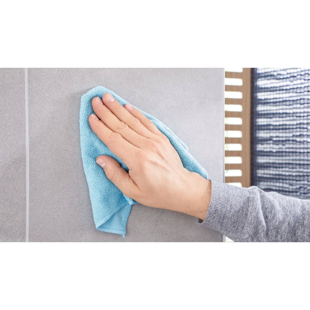tesa Exxcellent Double Wall Hook, Metal, Chrome-Plated, Includes Adhesive Solution – Application