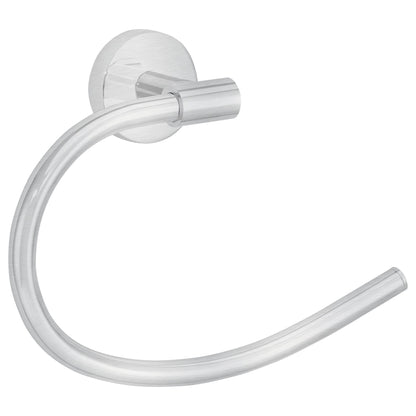 tesa Nooblesse Towel Ring, Stainless Steel Look, Includes Adhesive Solution