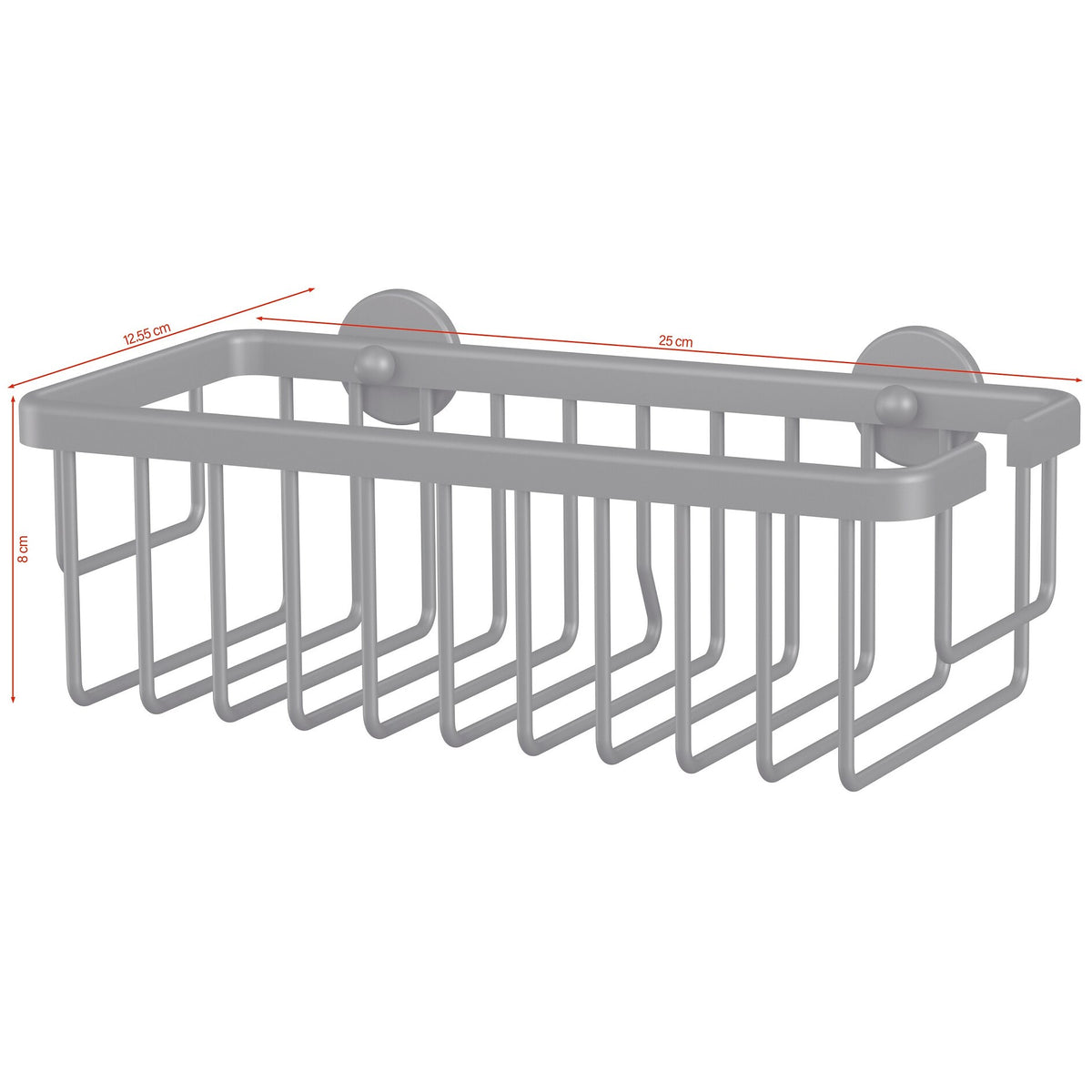 Cesta de ducha tesa ALUXX BLACK, negro mate, para ducha y bañera