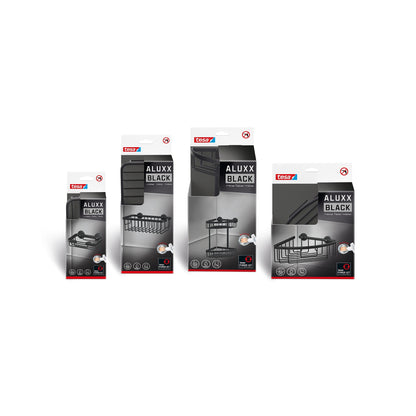 Cesta de ducha tesa ALUXX BLACK, negro mate, para ducha y bañera – Gama de productos