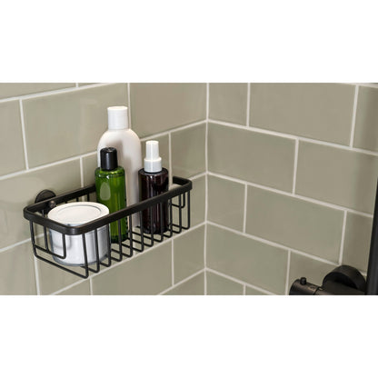 Cesta de ducha tesa ALUXX BLACK, negro mate, para ducha y bañera – Uso