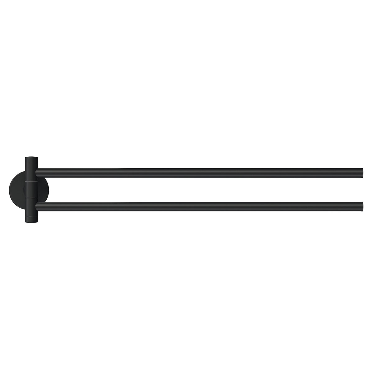 tesa MOON BLACK 2-arm towel rack, matte black, includes adhesive solution
