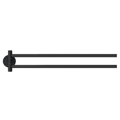 tesa MOON BLACK 2-arm towel rack, matte black, includes adhesive solution