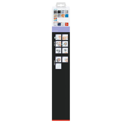 tesa MOON BLACK 2-arm towel rack, matte black, includes adhesive solution