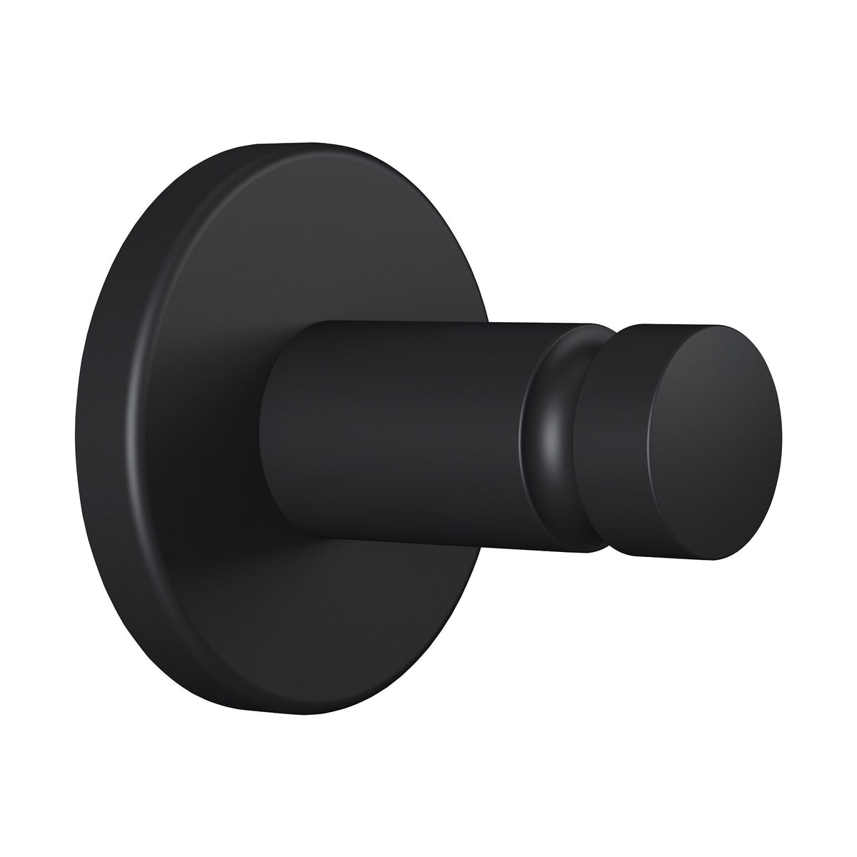 tesa MOON BLACK Towel Hook, Matte Black, Includes Adhesive Solution