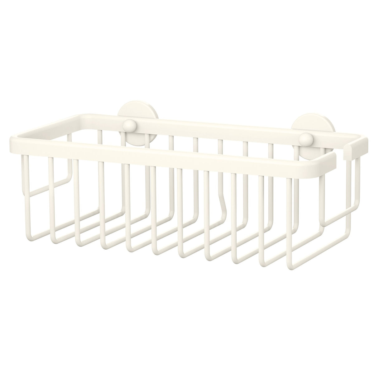 tesa MOON WHITE Shower Basket, Matte White, for the Shower and Bathtub