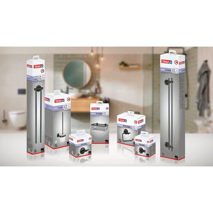 Cepillo de baño tesa MOON Graphite, autoadhesivo, con recubrimiento PVD metálico – Gama de productos
